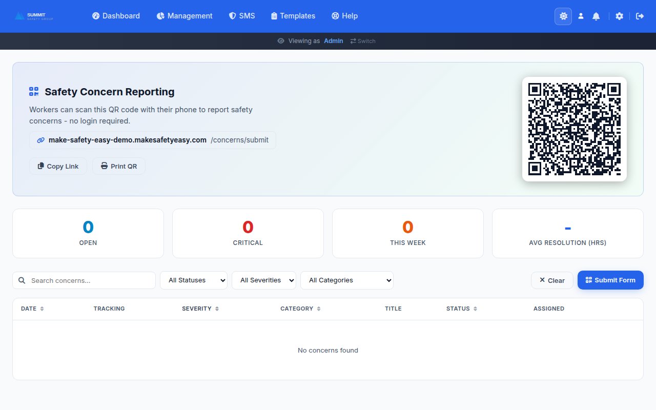 Anonymous Concern Reporting via QR Code