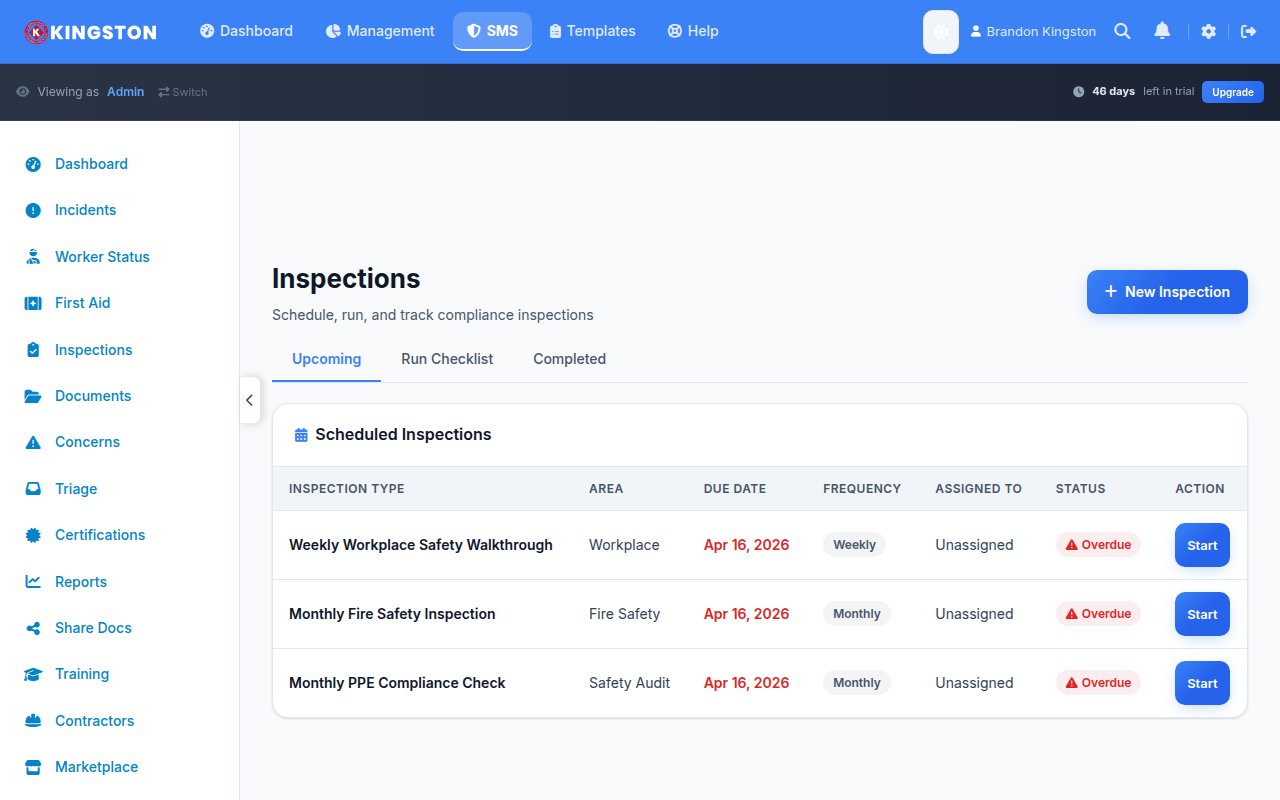 Site inspection checklist