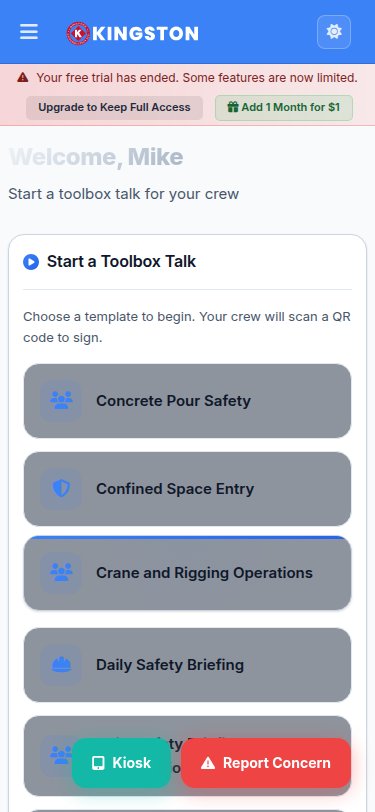 Toolbox talks on phone